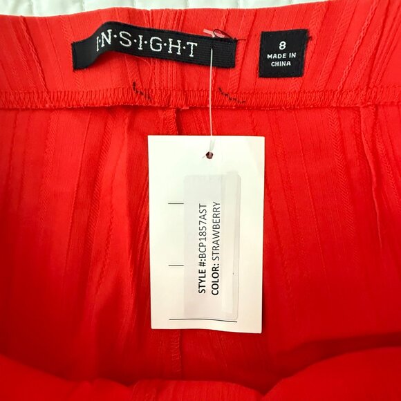 Insight Womens Red Pants Size 8 Rayon/Nylon Side Slit - Picture 3 of 10
